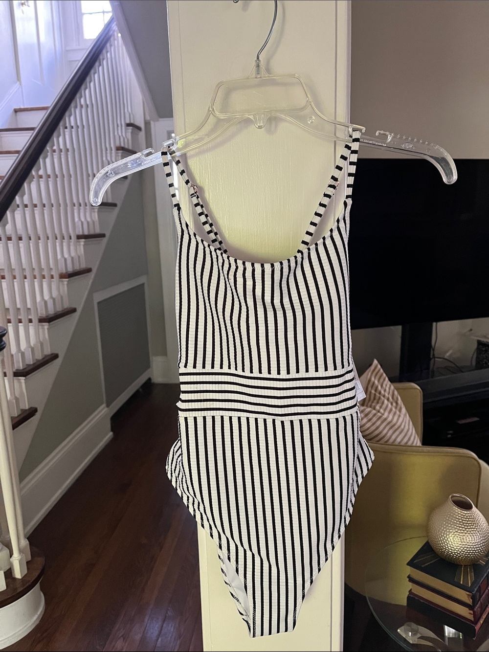 NWT super cute Blue & White striped Swim Suit by Shade & Shore
